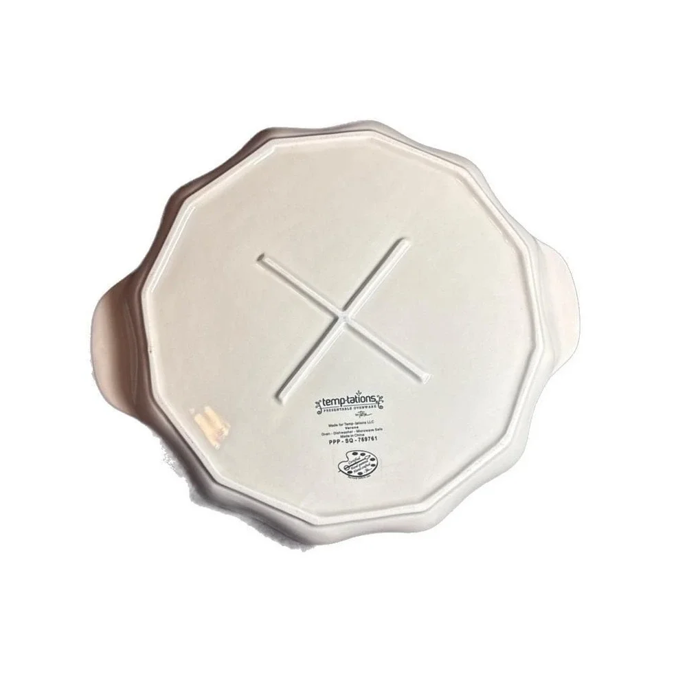 Temp-tations by Tara Verona White Cranberry Relish Tray Platter with Handles